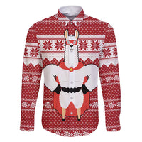 Llama Superhero Christmas Family Matching Short Sleeve Bodycon Dress and Hawaiian Shirt Xmas Holiday Patterns - Wonder Print Shop