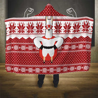 Llama Superhero Christmas Hooded Blanket Xmas Holiday Patterns - Wonder Print Shop