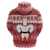Llama Superhero Christmas Hoodie Xmas Holiday Patterns - Wonder Print Shop