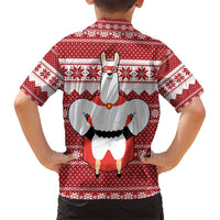 Llama Superhero Christmas Kid Hawaiian Shirt Xmas Holiday Patterns - Wonder Print Shop