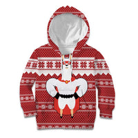 Llama Superhero Christmas Kid Hoodie Xmas Holiday Patterns - Wonder Print Shop