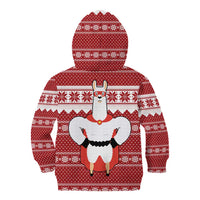 Llama Superhero Christmas Kid Hoodie Xmas Holiday Patterns - Wonder Print Shop