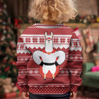 Llama Superhero Christmas Kid Ugly Christmas Sweater Xmas Holiday Patterns - Wonder Print Shop