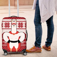 Llama Superhero Christmas Luggage Cover Xmas Holiday Patterns - Wonder Print Shop