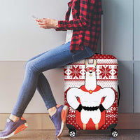 Llama Superhero Christmas Luggage Cover Xmas Holiday Patterns - Wonder Print Shop