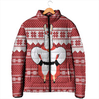 Llama Superhero Christmas Padded Jacket Xmas Holiday Patterns - Wonder Print Shop