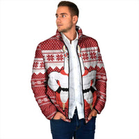 Llama Superhero Christmas Padded Jacket Xmas Holiday Patterns - Wonder Print Shop