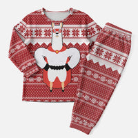 Llama Superhero Christmas Pajama Set Xmas Holiday Patterns - Wonder Print Shop