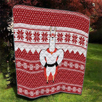 Llama Superhero Christmas Quilt Xmas Holiday Patterns - Wonder Print Shop