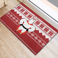Llama Superhero Christmas Rubber Doormat Xmas Holiday Patterns - Wonder Print Shop