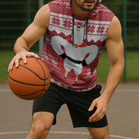 Llama Superhero Christmas Sleeveless Hoodie Xmas Holiday Patterns - Wonder Print Shop