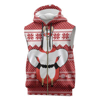 Llama Superhero Christmas Sleeveless Zip Hoodie Xmas Holiday Patterns - Wonder Print Shop