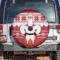 Llama Superhero Christmas Spare Tire Cover Xmas Holiday Patterns - Wonder Print Shop