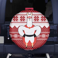 Llama Superhero Christmas Spare Tire Cover Xmas Holiday Patterns - Wonder Print Shop