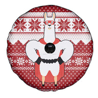 Llama Superhero Christmas Spare Tire Cover Xmas Holiday Patterns - Wonder Print Shop