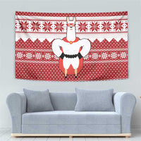 Llama Superhero Christmas Tapestry Xmas Holiday Patterns - Wonder Print Shop
