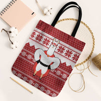Llama Superhero Christmas Tote Bag Xmas Holiday Patterns - Wonder Print Shop