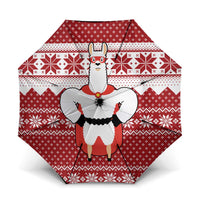 Llama Superhero Christmas Umbrella Xmas Holiday Patterns - Wonder Print Shop