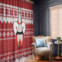 Llama Superhero Christmas Window Curtain Xmas Holiday Patterns - Wonder Print Shop