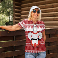 Llama Superhero Christmas Women Polo Shirt Xmas Holiday Patterns - Wonder Print Shop