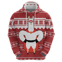 Llama Superhero Christmas Zip Hoodie Xmas Holiday Patterns - Wonder Print Shop