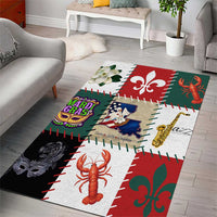 Louisiana Famous Things Christmas Area Rug Xmas Holiday Patterns - Wonder Print Shop