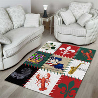 Louisiana Famous Things Christmas Area Rug Xmas Holiday Patterns - Wonder Print Shop