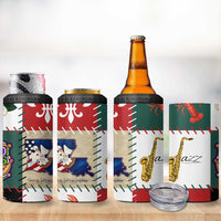 Louisiana Famous Things Christmas 4 in 1 Can Cooler Tumbler Xmas Holiday Patterns - Wonder Print Shop