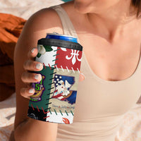 Louisiana Famous Things Christmas 4 in 1 Can Cooler Tumbler Xmas Holiday Patterns - Wonder Print Shop