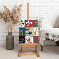 Louisiana Famous Things Christmas Canvas Wall Art Xmas Holiday Patterns - Wonder Print Shop