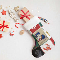 Louisiana Famous Things Christmas Stocking Xmas Holiday Patterns - Wonder Print Shop