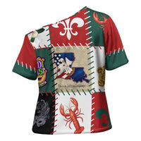 Louisiana Famous Things Christmas Cross Shoulder Shirt Xmas Holiday Patterns - Wonder Print Shop