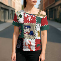 Louisiana Famous Things Christmas Cross Shoulder Shirt Xmas Holiday Patterns - Wonder Print Shop