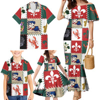 Louisiana Famous Things Christmas Family Matching Mermaid Dress and Hawaiian Shirt Xmas Holiday Patterns - Wonder Print Shop