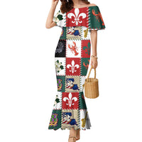 Louisiana Famous Things Christmas Family Matching Mermaid Dress and Hawaiian Shirt Xmas Holiday Patterns - Wonder Print Shop