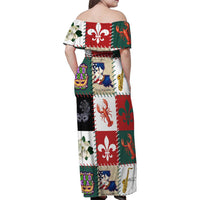 Louisiana Famous Things Christmas Family Matching Off Shoulder Maxi Dress and Hawaiian Shirt Xmas Holiday Patterns - Wonder Print Shop