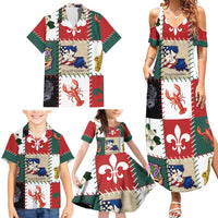 Louisiana Famous Things Christmas Family Matching Summer Maxi Dress and Hawaiian Shirt Xmas Holiday Patterns - Wonder Print Shop