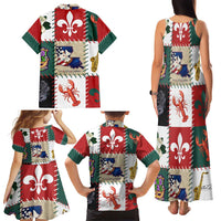 Louisiana Famous Things Christmas Family Matching Tank Maxi Dress and Hawaiian Shirt Xmas Holiday Patterns - Wonder Print Shop