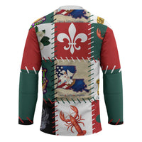 Louisiana Famous Things Christmas Hockey Jersey Xmas Holiday Patterns - Wonder Print Shop