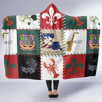 Louisiana Famous Things Christmas Hooded Blanket Xmas Holiday Patterns - Wonder Print Shop