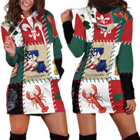 Louisiana Famous Things Christmas Hoodie Dress Xmas Holiday Patterns - Wonder Print Shop