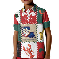 Louisiana Famous Things Christmas Kid Polo Shirt Xmas Holiday Patterns - Wonder Print Shop