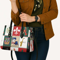 Louisiana Famous Things Christmas Leather Bag Xmas Holiday Patterns - Wonder Print Shop
