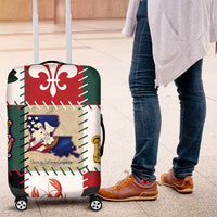 Louisiana Famous Things Christmas Luggage Cover Xmas Holiday Patterns - Wonder Print Shop