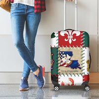 Louisiana Famous Things Christmas Luggage Cover Xmas Holiday Patterns - Wonder Print Shop