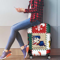 Louisiana Famous Things Christmas Luggage Cover Xmas Holiday Patterns - Wonder Print Shop