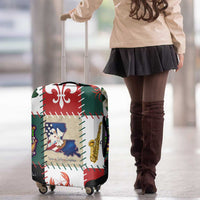 Louisiana Famous Things Christmas Luggage Cover Xmas Holiday Patterns - Wonder Print Shop