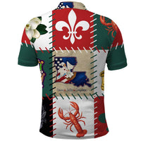Louisiana Famous Things Christmas Polo Shirt Xmas Holiday Patterns - Wonder Print Shop