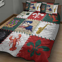 Louisiana Famous Things Christmas Quilt Bed Set Xmas Holiday Patterns - Wonder Print Shop