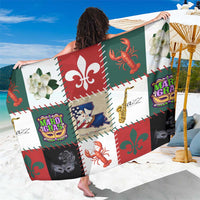 Louisiana Famous Things Christmas Sarong Xmas Holiday Patterns - Wonder Print Shop